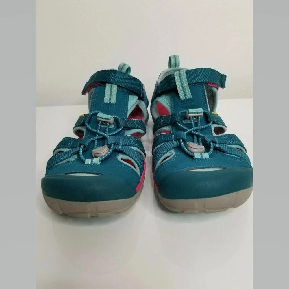KEEN Hiking Trail Seacamp CNX Sandals Shoes Youth Girl 5 Washable Blue Teal
